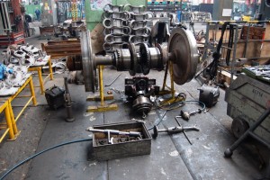 31.1.2017 demontáž dvojkolia v ŽOS Zvolen